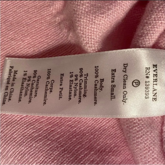 Everlane Pink Mock Neck Cashmere Sweater Size XS - Picture 8 of 8